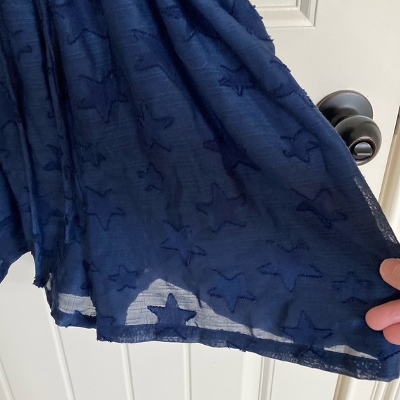 Three Eighty Two Womens Navy Star Romper Size M Nautical Americana Summer July 4 - Picture 6 of 13